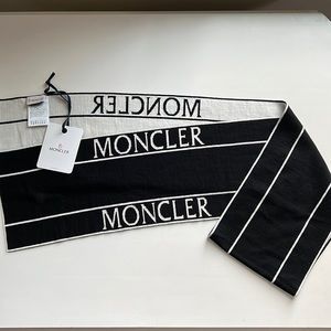 NWT Moncler Logo Wool Scarf
